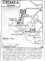 Map of Crimea, Sevastopol, published June 20, 1942