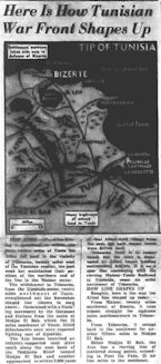 Map of Tunisia, published December 12, 1942