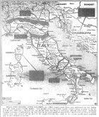Map of Italy, published October 30, 1943