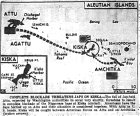 Map of Pacific, Aleutians&mdash;Attu, Agattu, Kiska, published May 22, 1943