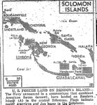 Map of Pacific, Solomons, Rendova Island Offensive, New Georgia, published July 1, 1943