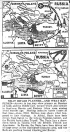 Map of Russia&mdash;Hitler's Plans vs. Reality, published January 25, 1943