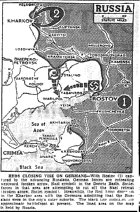 Map of Russia&mdash;Kharkov, Rostov, published February 16, 1943