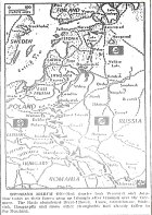 Map of Poland, Russian Drive toward Warsaw, Taking of Stanislawow, Lwow, and Brest-Litovsk, published July 28, 1944