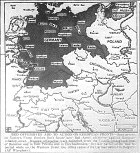 Map New Red Army Offensive&mdash;Vistula Bridgehead West of Baranow, East Prussia, Czechoslovakia, published January 15, 1945